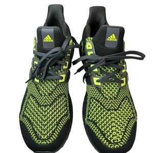 adidas Ultraboost Black Yellow Colorblock Knit Running Sneakers Men